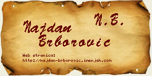 Najdan Brborović vizit kartica